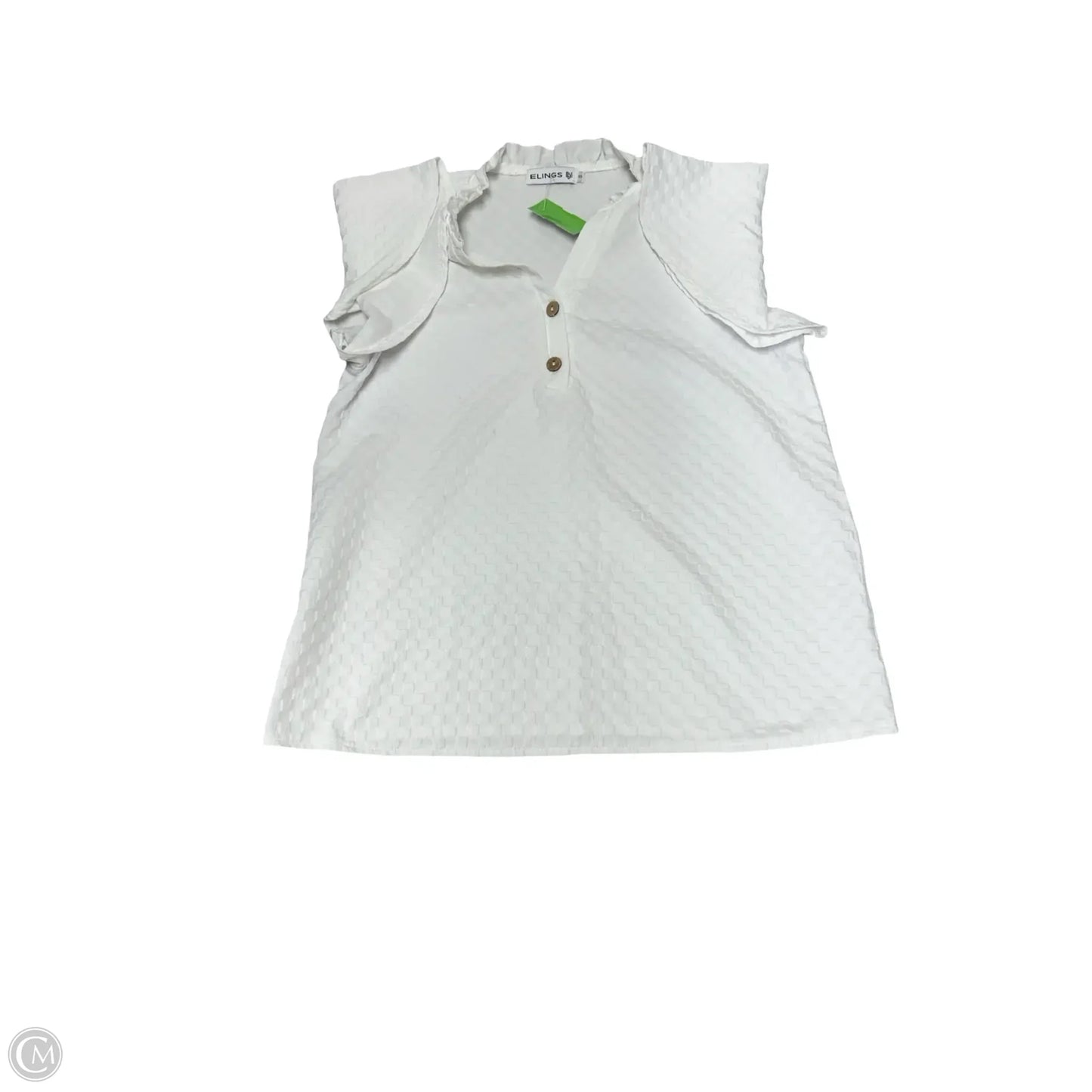 Top Short Sleeve By Cme In White, Size: S