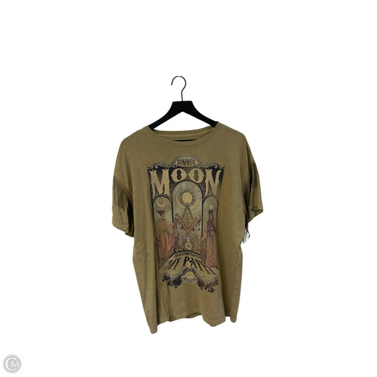 Top Short Sleeve By Cmc In Green, Size: L