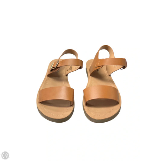 Sandals Flats By Solanz In Brown, Size: 8.5