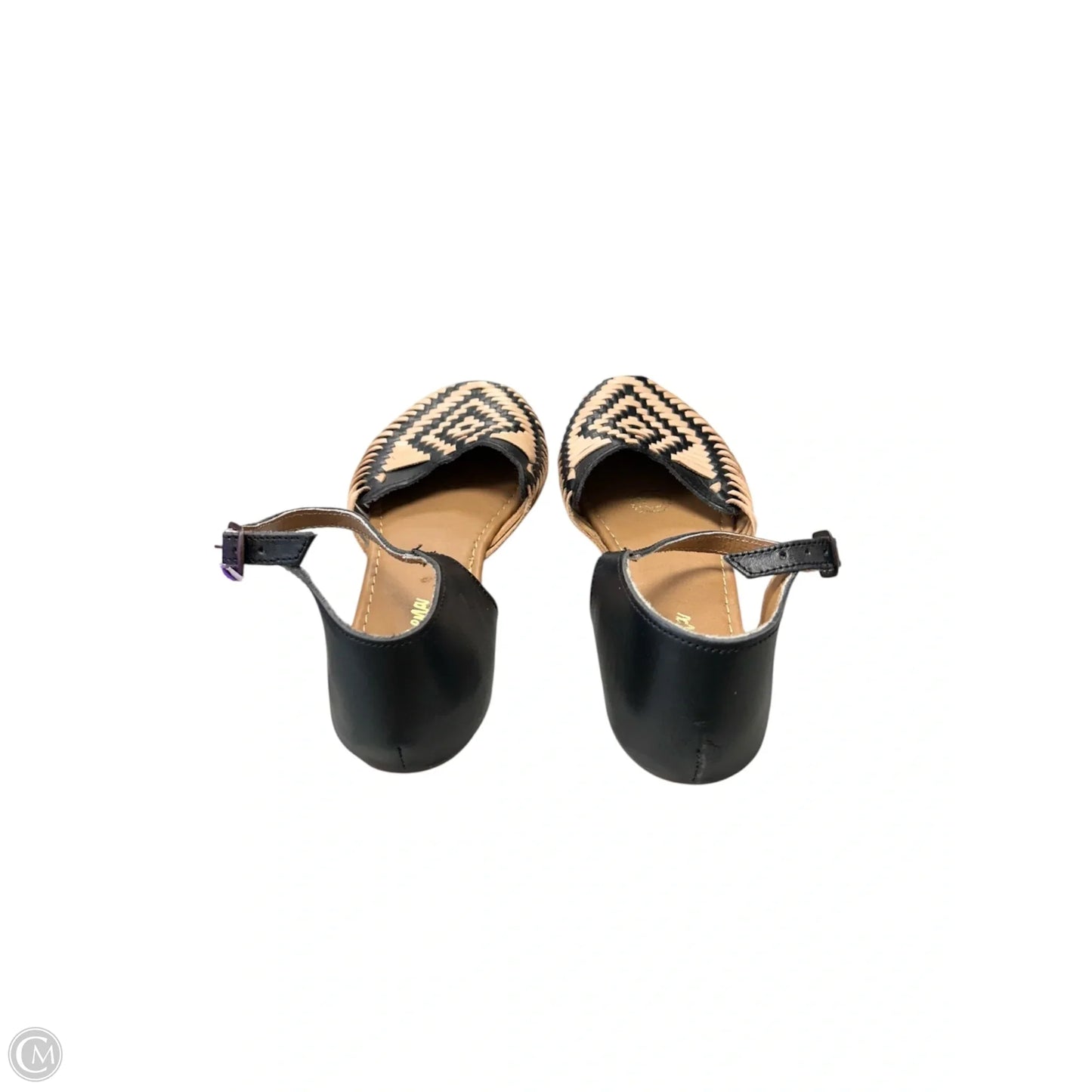 Shoes Flats By Clothes Mentor In Black & Cream, Size: 9