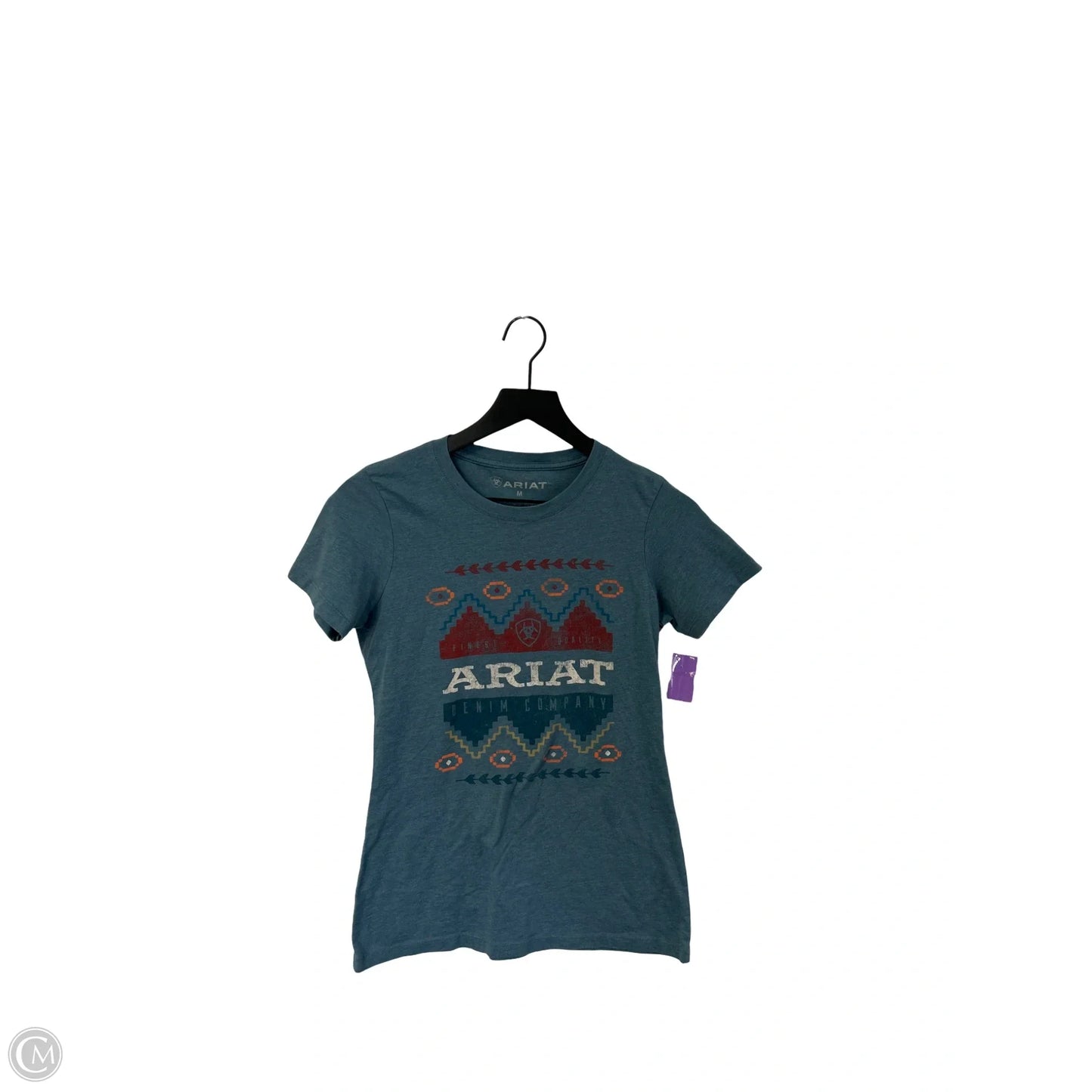 Top Short Sleeve By Ariat In Blue, Size: M