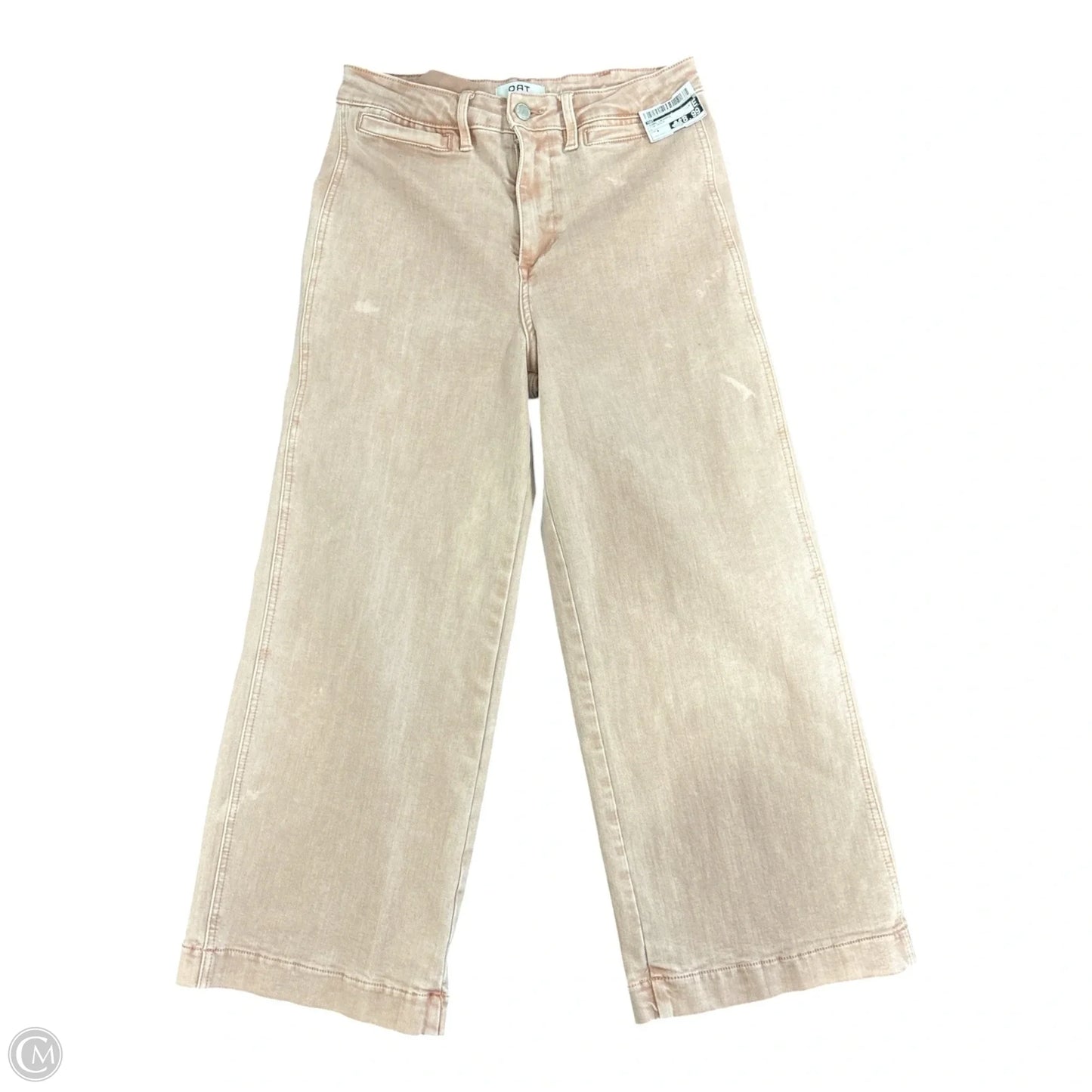 Jeans Cropped By Oat In Pink Denim, Size: 4