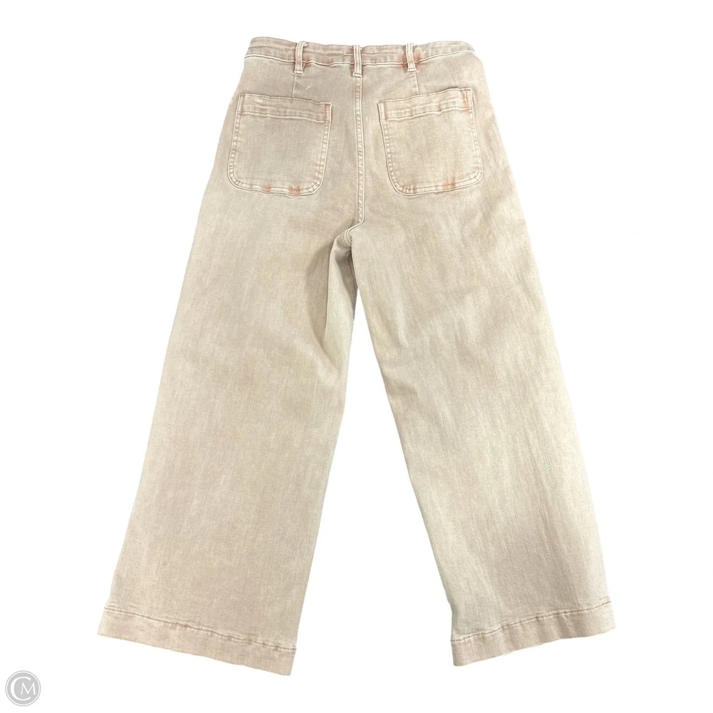 Jeans Cropped By Oat In Pink Denim, Size: 4