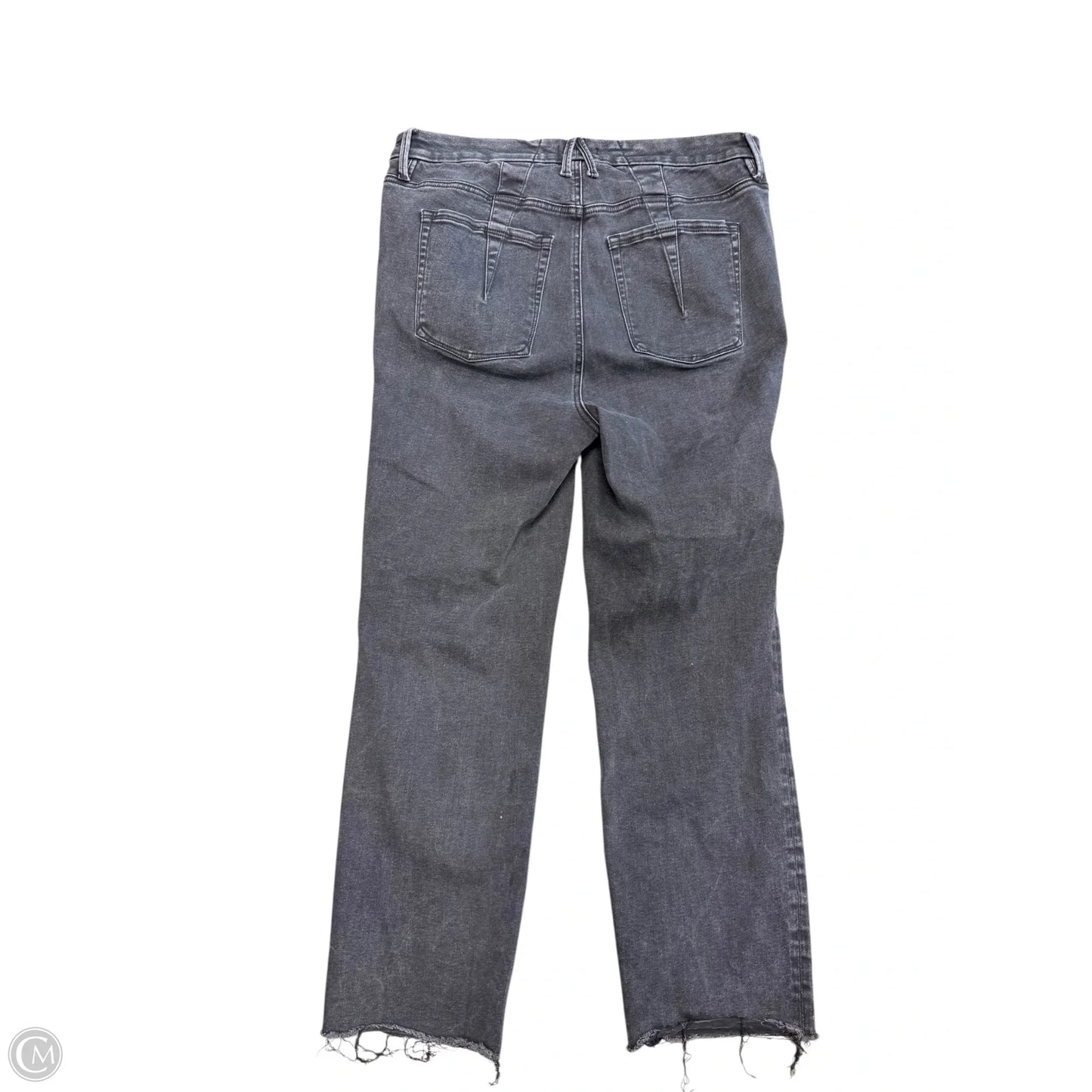 Jeans Straight By Good American In Black Denim, Size: 14