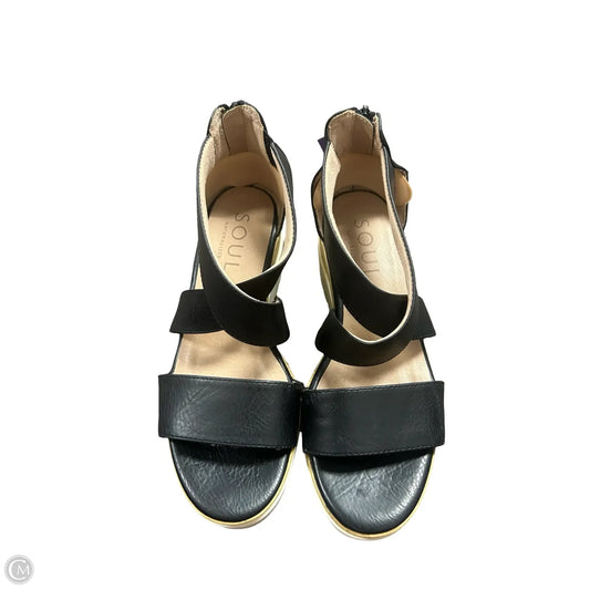 Sandals Heels Wedge By Naturalizer In Black, Size: 6.5