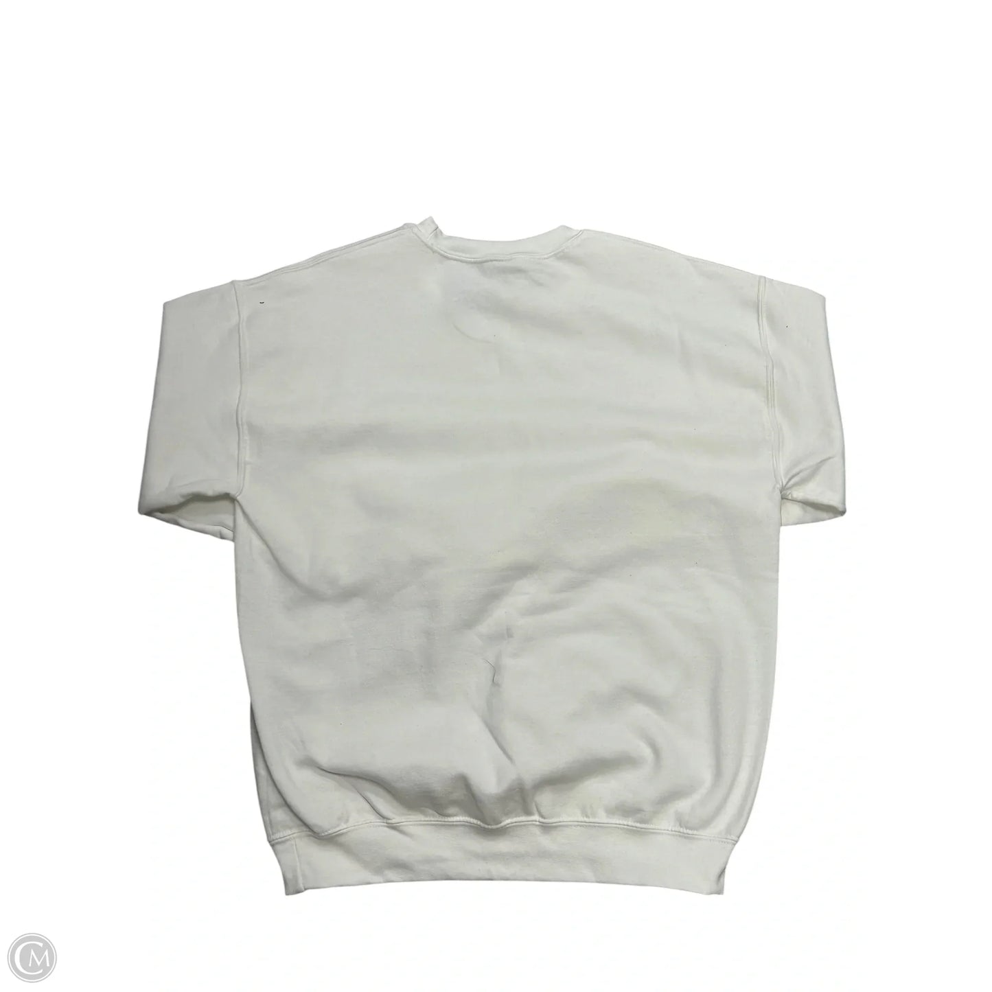 Sweatshirt Crewneck By Gildan In White, Size: S