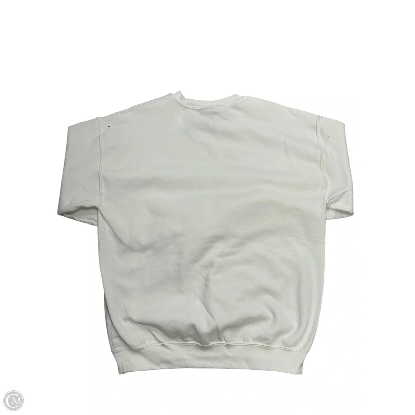 Sweatshirt Crewneck By Gildan In White, Size: M