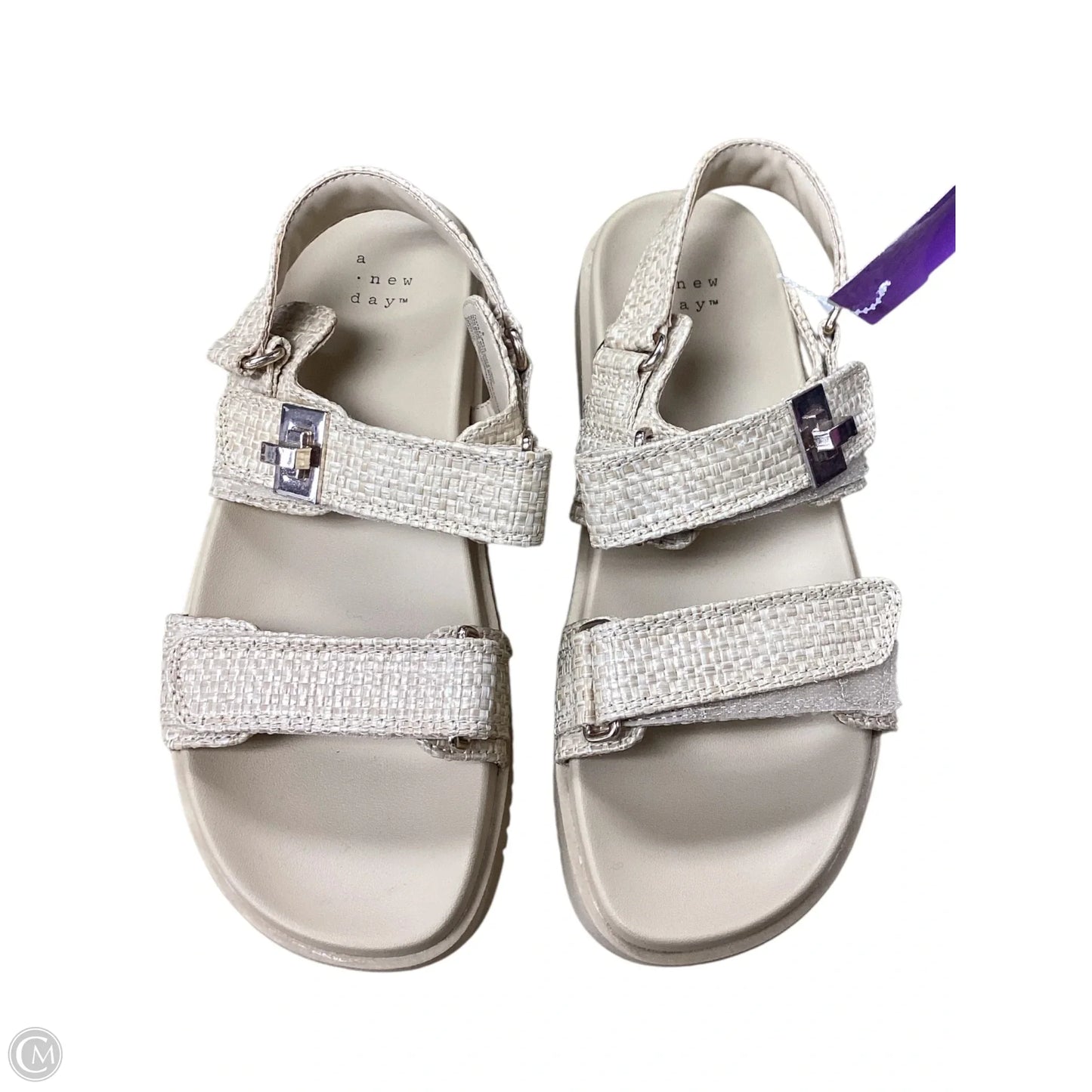 Sandals Flats By A New Day In Beige, Size: 6