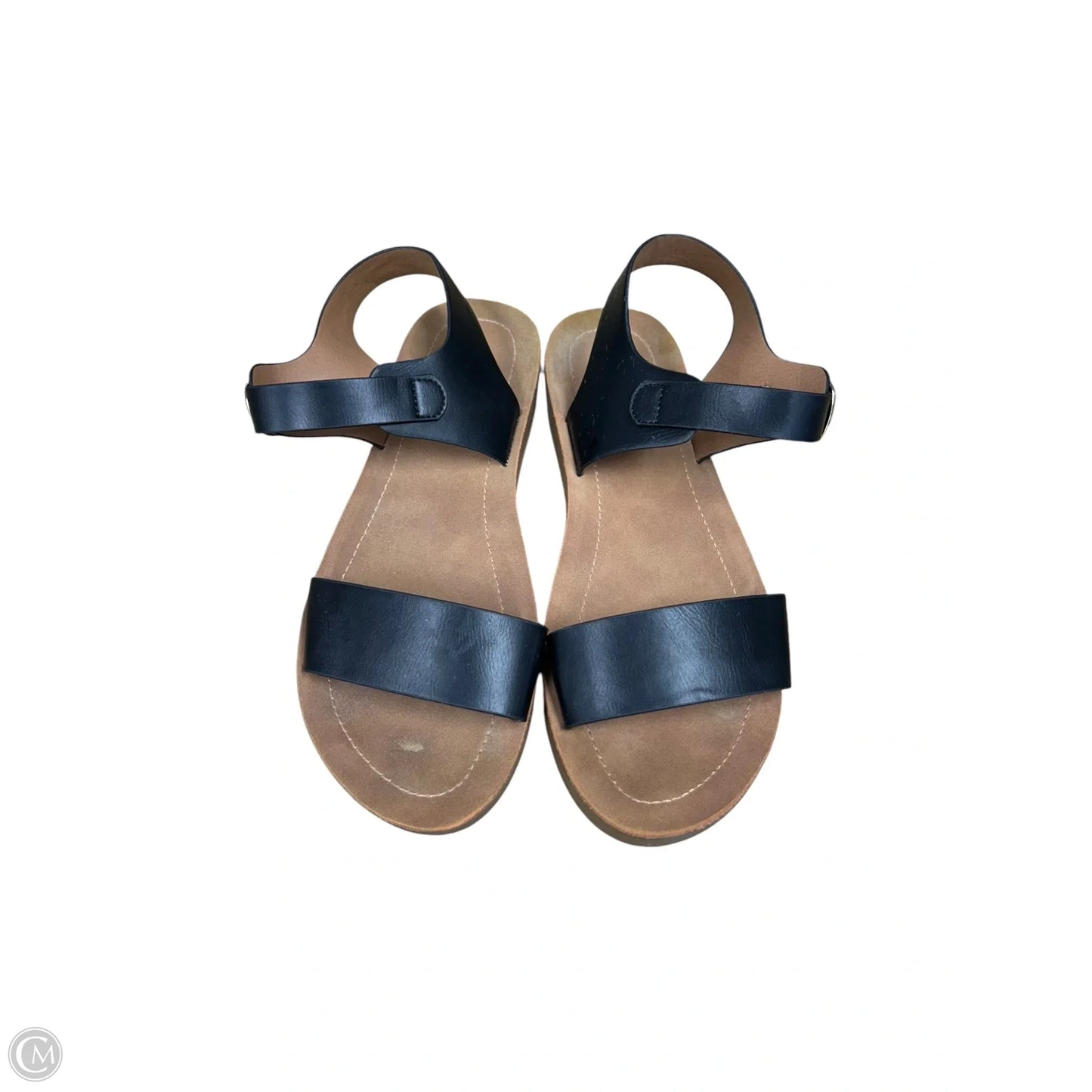 Sandals Flats By Solanz In Black, Size: 8.5