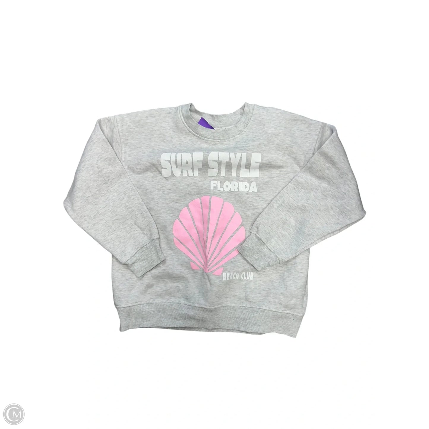 Sweatshirt Crewneck By Ocean Drive In Grey, Size: M