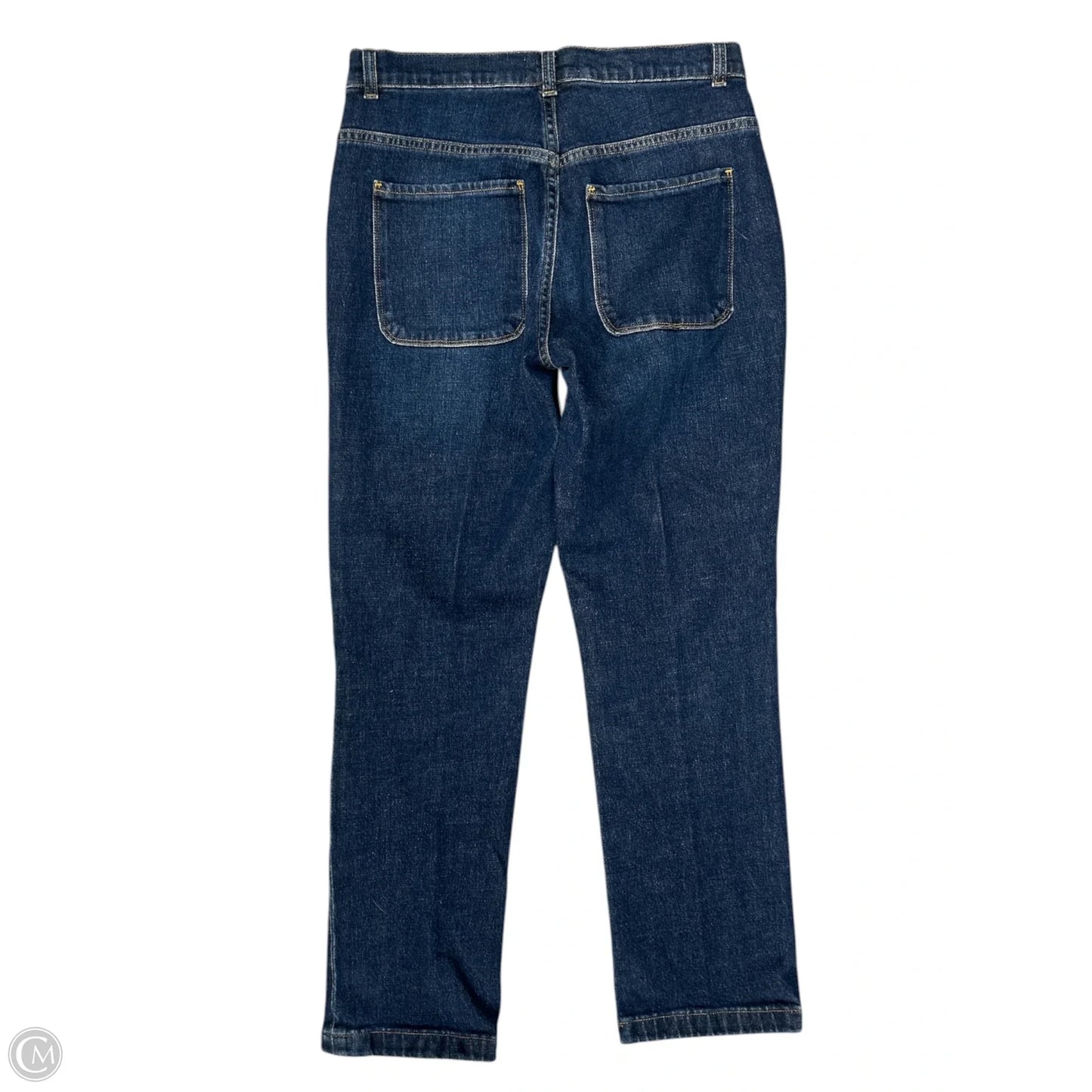 Jeans Straight By Frame In Blue Denim, Size: 6