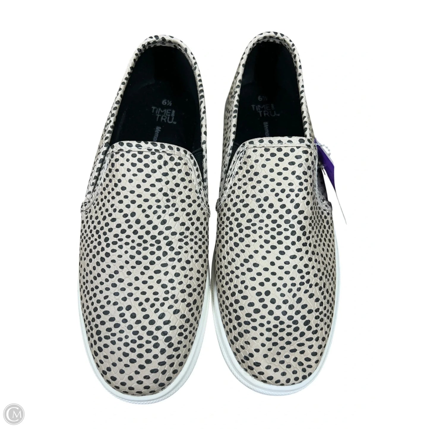 Shoes Flats By Time And Tru In Black & Cream, Size: 6.5