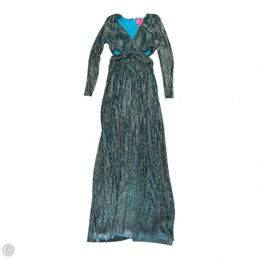 Dress Designer By Lilly Pulitzer In Blue & Gold, Size: 6