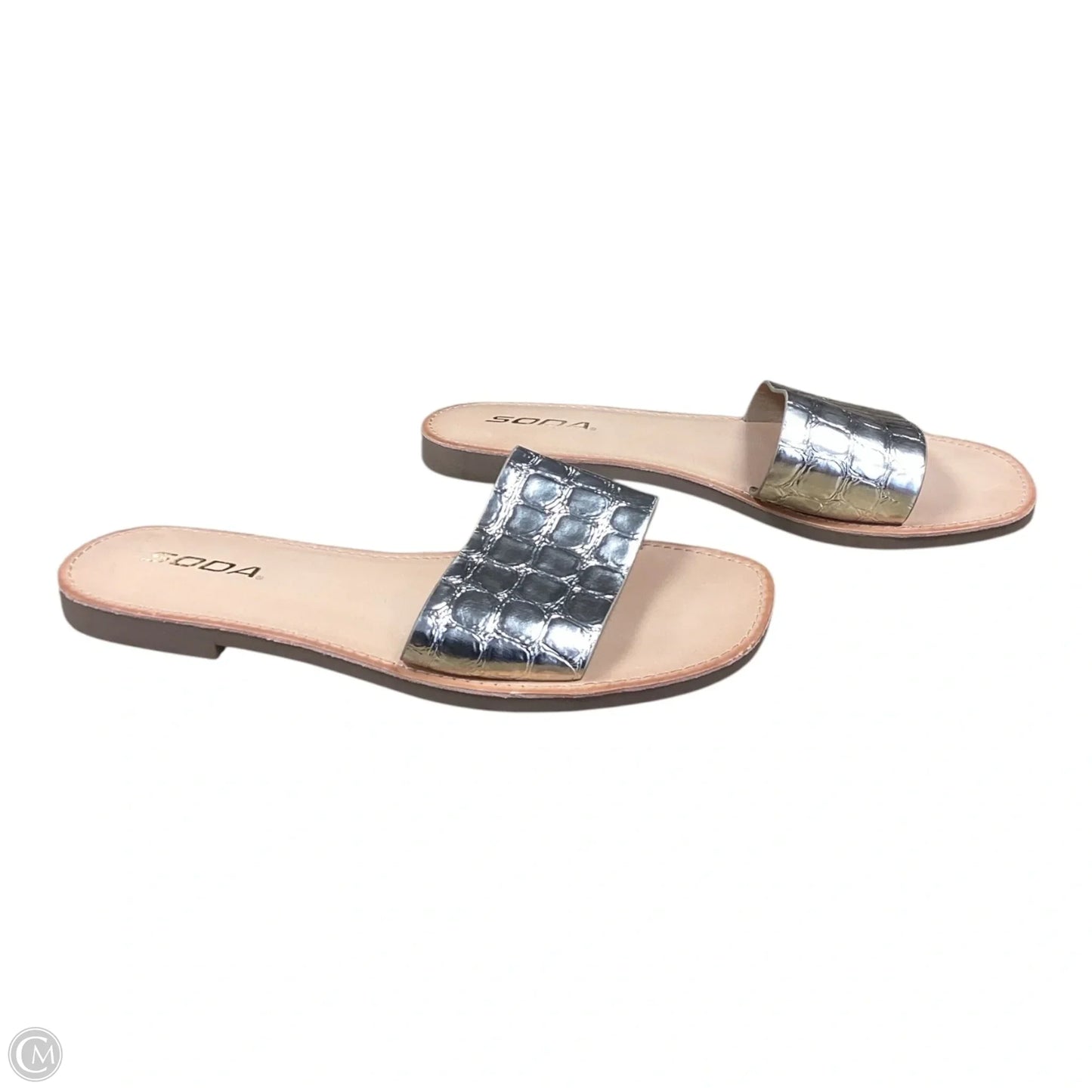 Sandals Flats By Soda In Gold, Size: 8.5
