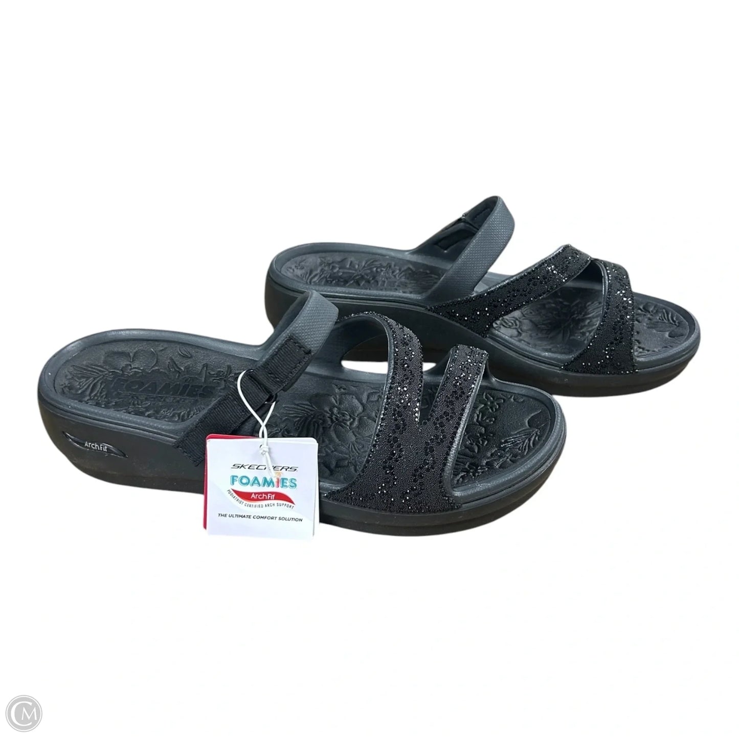 Sandals Flats By Skechers In Black, Size: 10