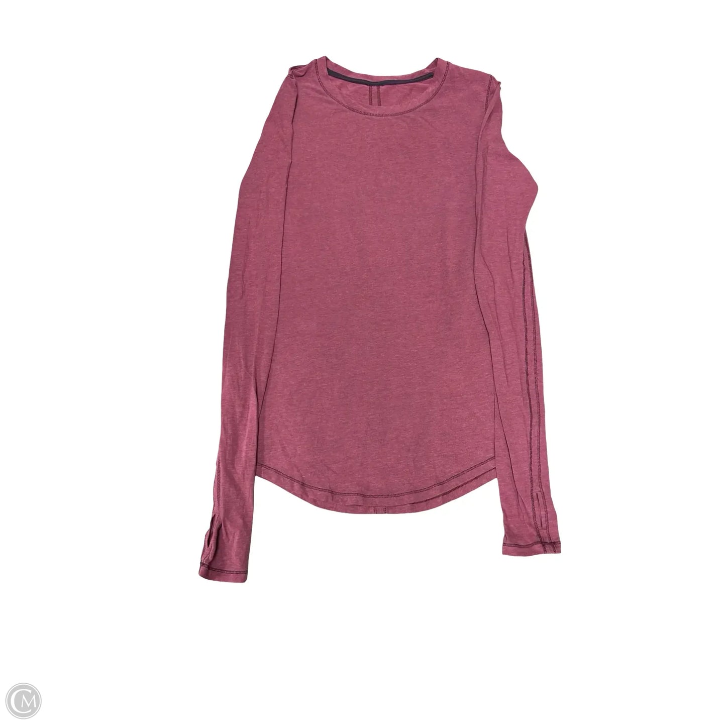 Athletic Top Long Sleeve Crewneck By Lululemon In Purple, Size: 8