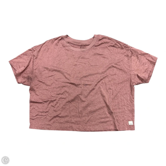 Athletic Top Short Sleeve By Vuori In Red, Size: S