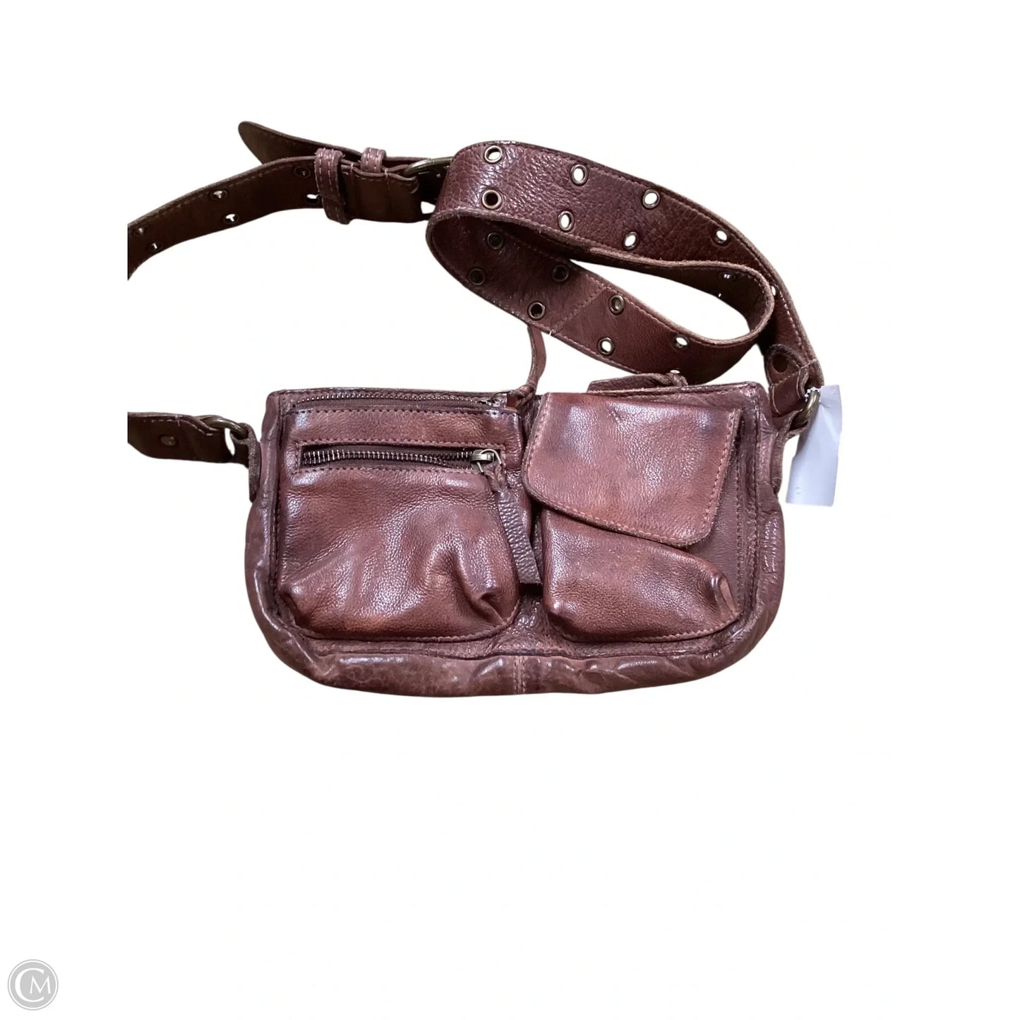 Crossbody Leather By Free People, Size: Medium