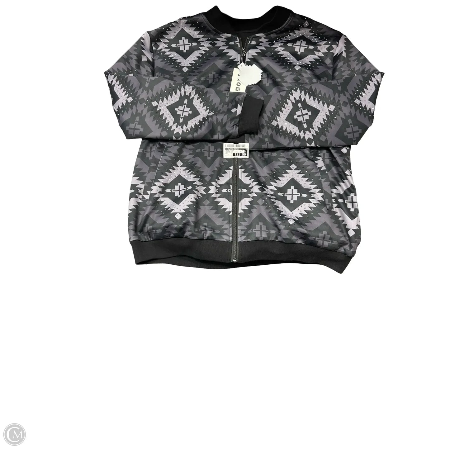 Jacket Other By Clothes Mentor In Black & Grey, Size: L