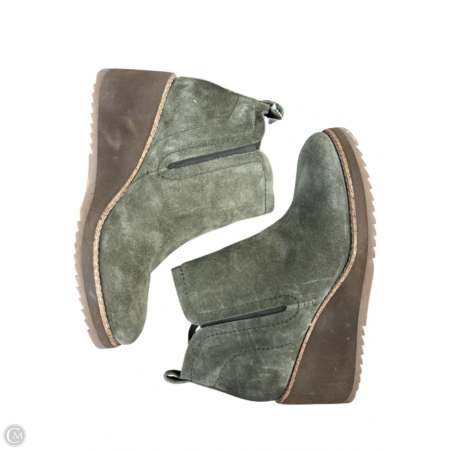 Boots Ankle Heels By Sofft In Green, Size: 9
