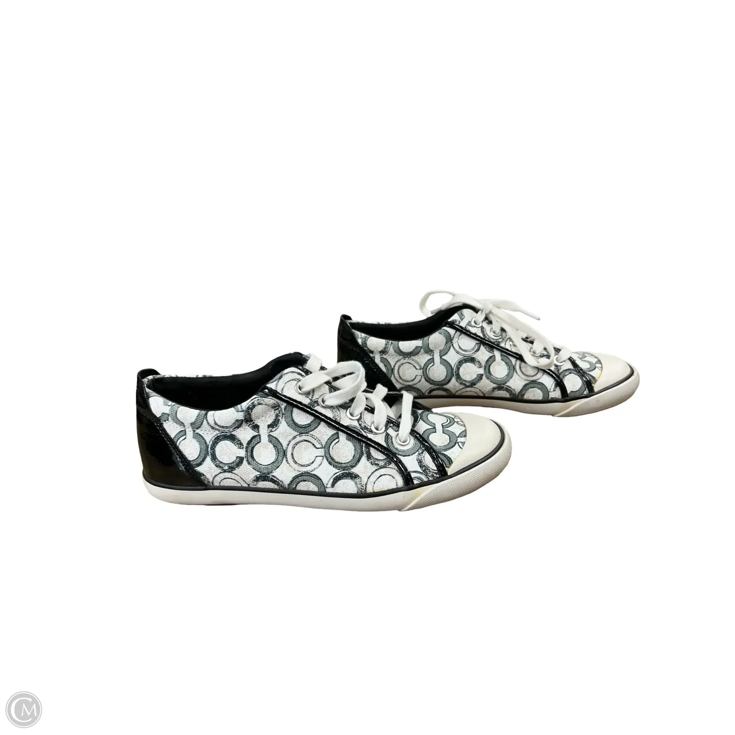 Shoes Designer By Coach In Grey & White, Size: 9