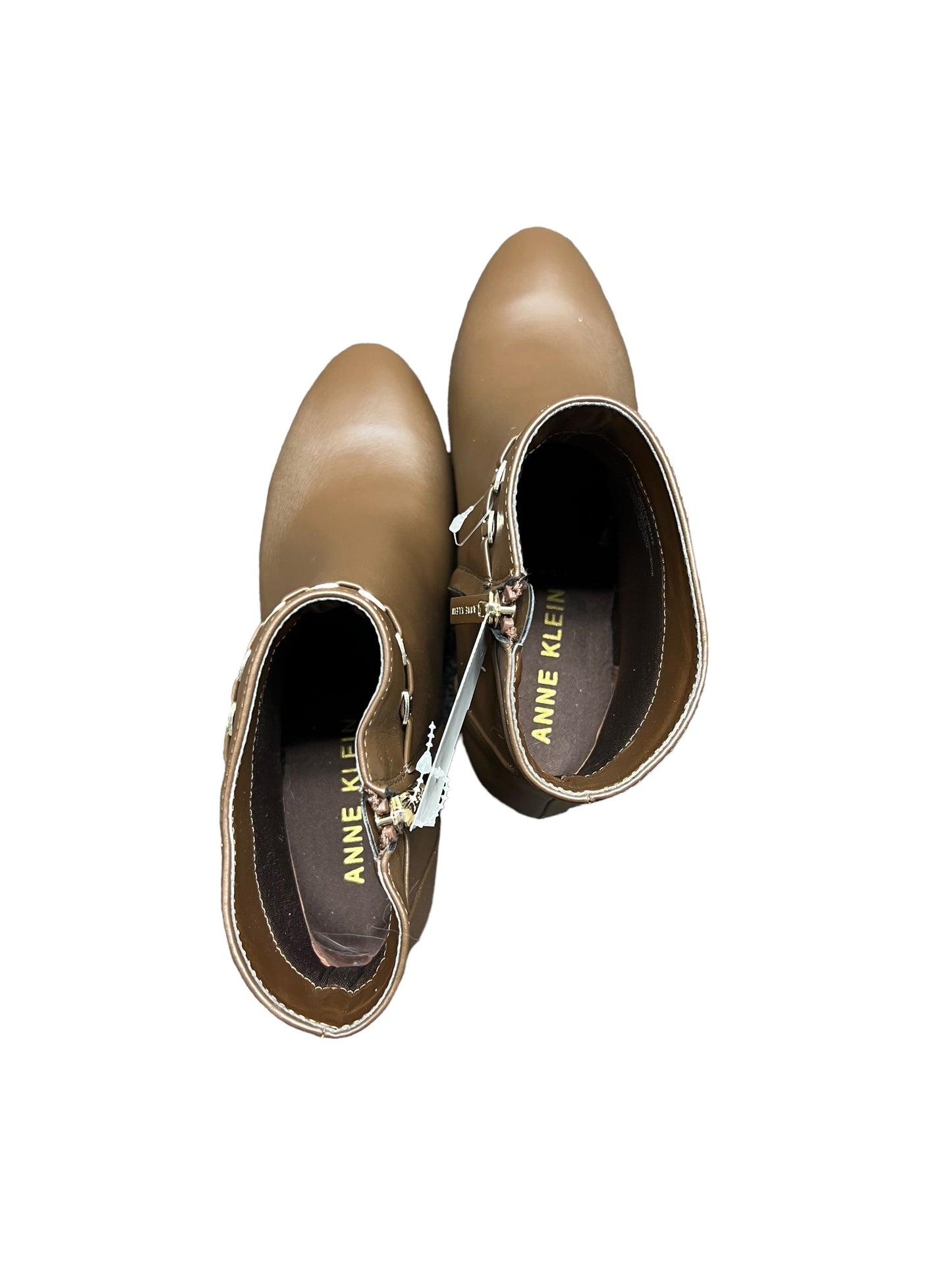 Brown Boots Ankle Heels Anne Klein, Size 8.5