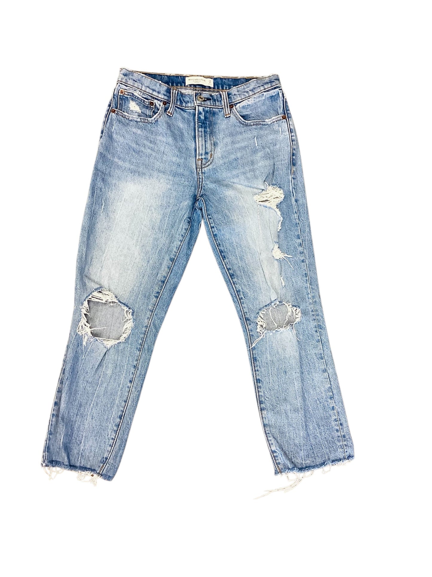 Jeans Boyfriend By Abercrombie And Fitch In Blue Denim, Size: 4