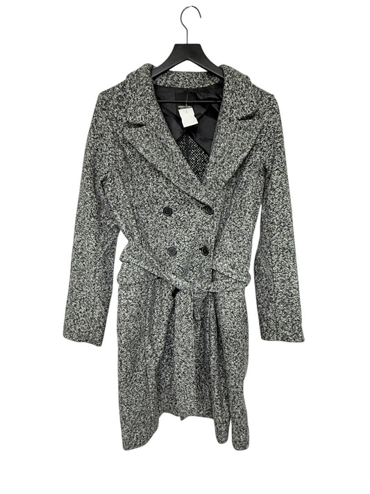 Coat Trench Coat By Simply Vera In Grey, Size: M