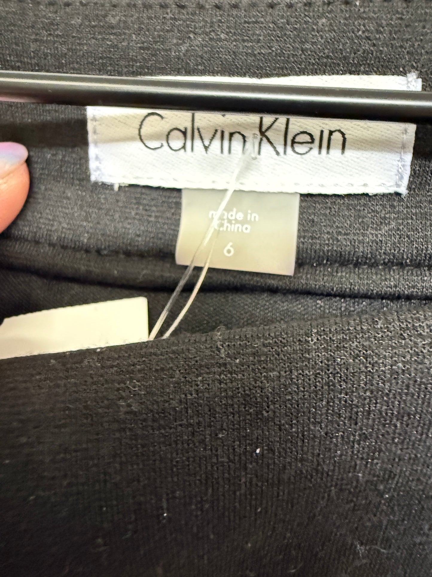 Dress Work By Calvin Klein In Black & Grey, Size: S