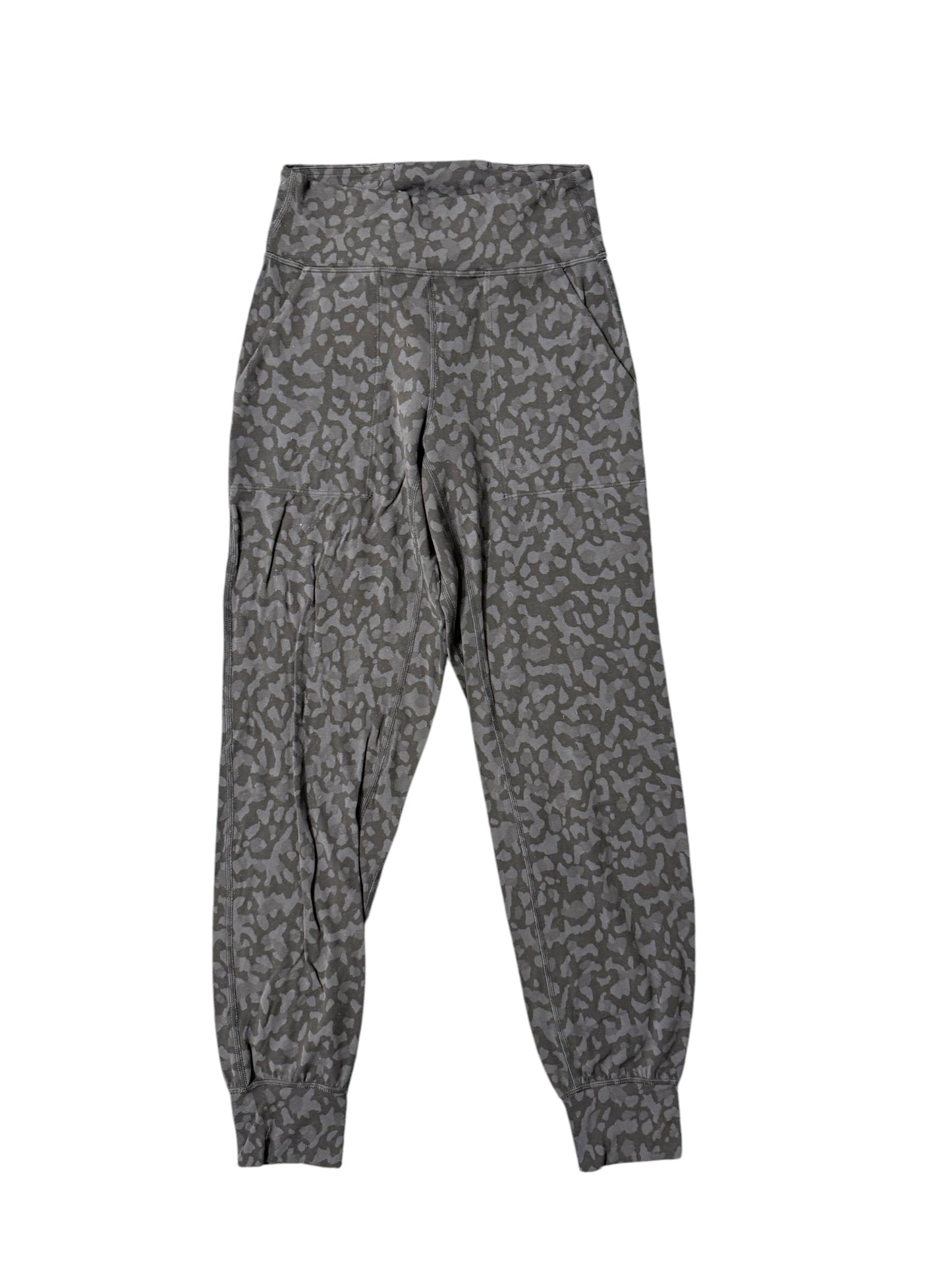 Athletic Pants By Lululemon In Black & Grey, Size: 4