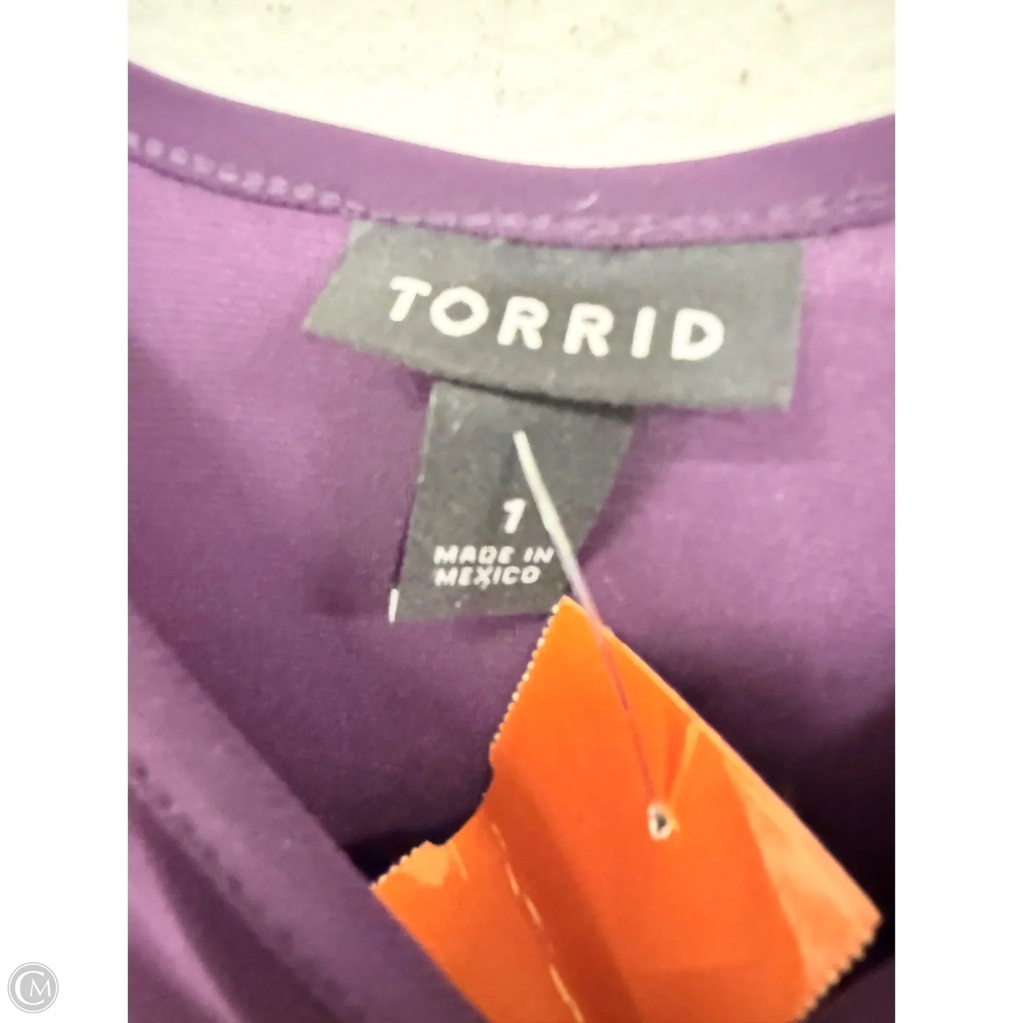 Top Short Sleeve By Torrid In Purple, Size: 1x