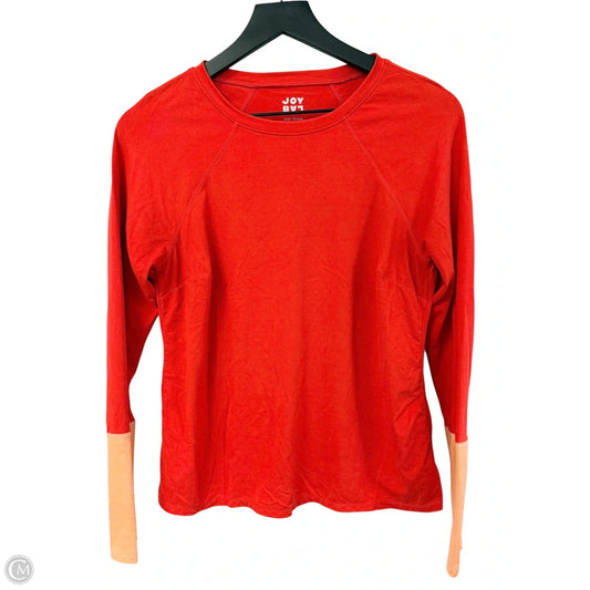 Athletic Top Long Sleeve Crewneck By Joy Lab In Red, Size: L