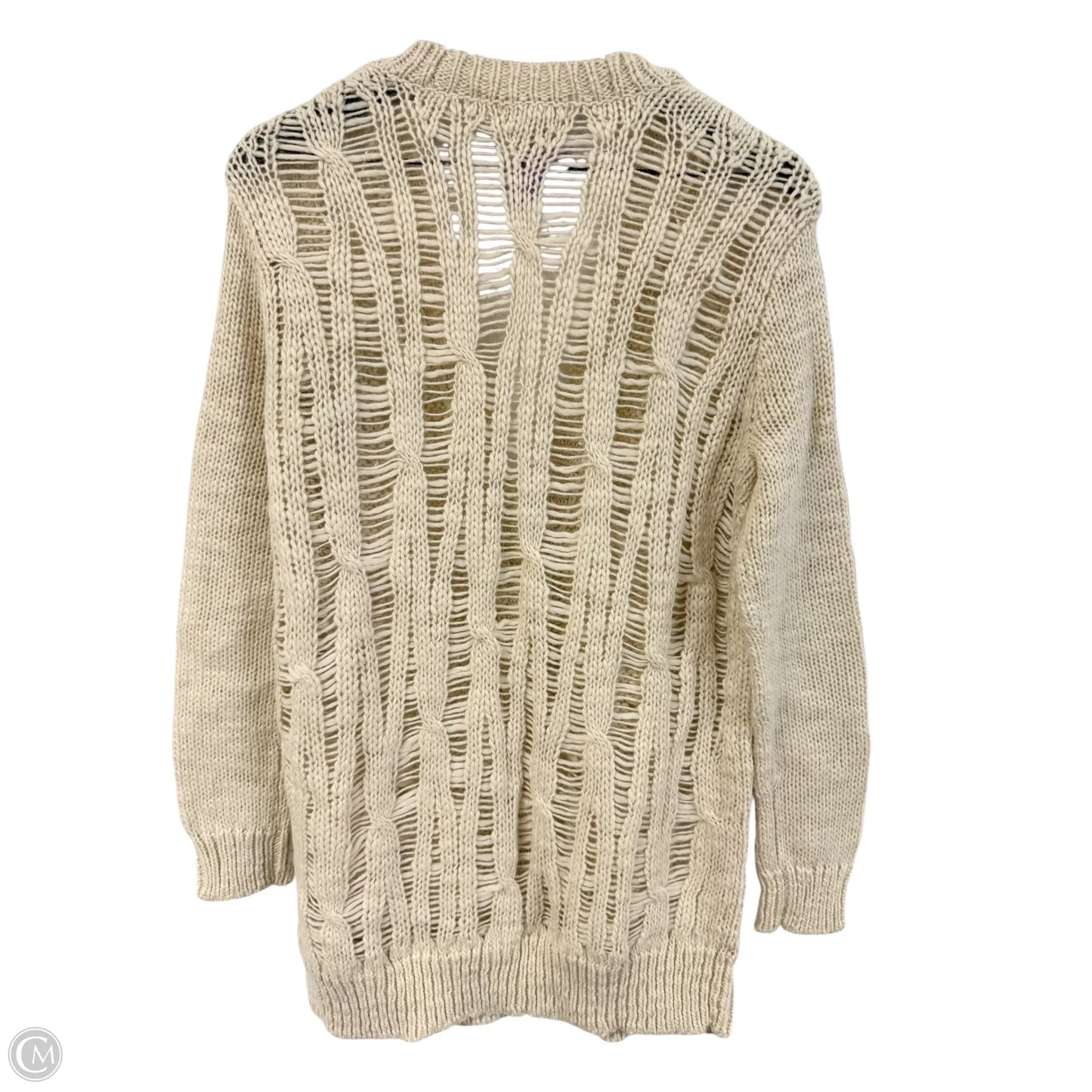 Sweater Cardigan By Michael By Michael Kors In Cream, Size: S