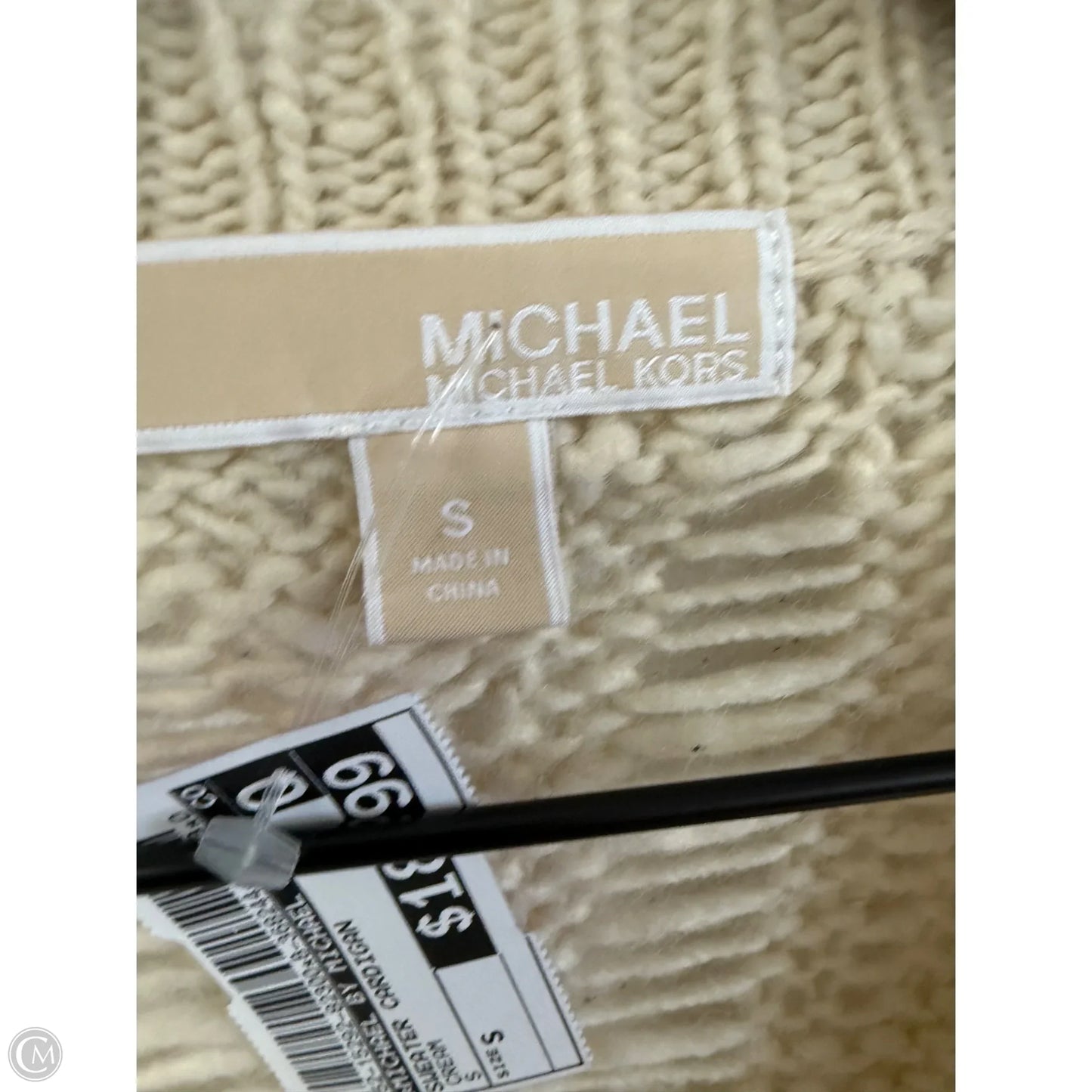 Sweater Cardigan By Michael By Michael Kors In Cream, Size: S