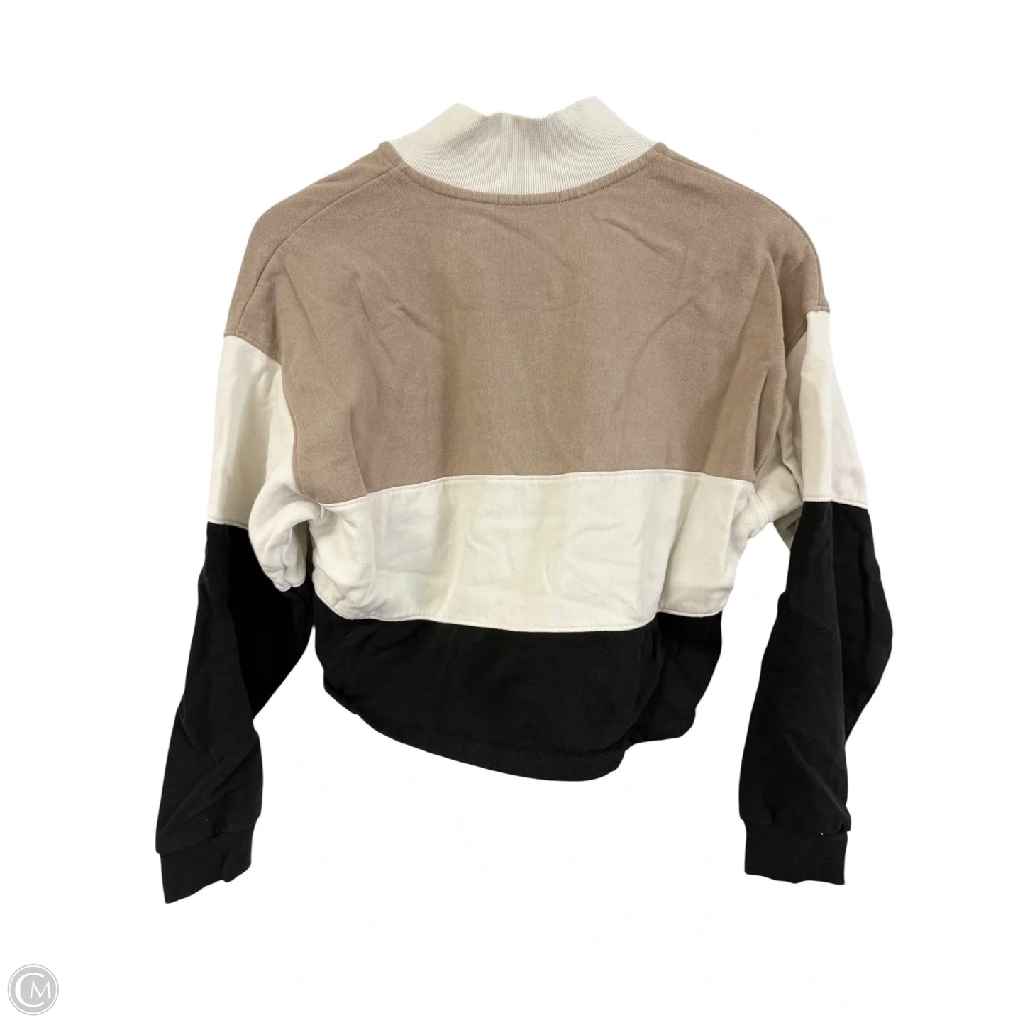 Sweatshirt Collar By Z Supply In Black & Tan, Size: S
