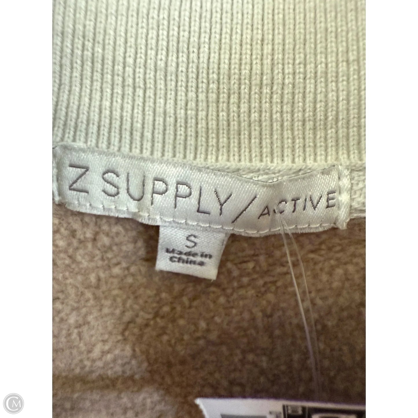 Sweatshirt Collar By Z Supply In Black & Tan, Size: S