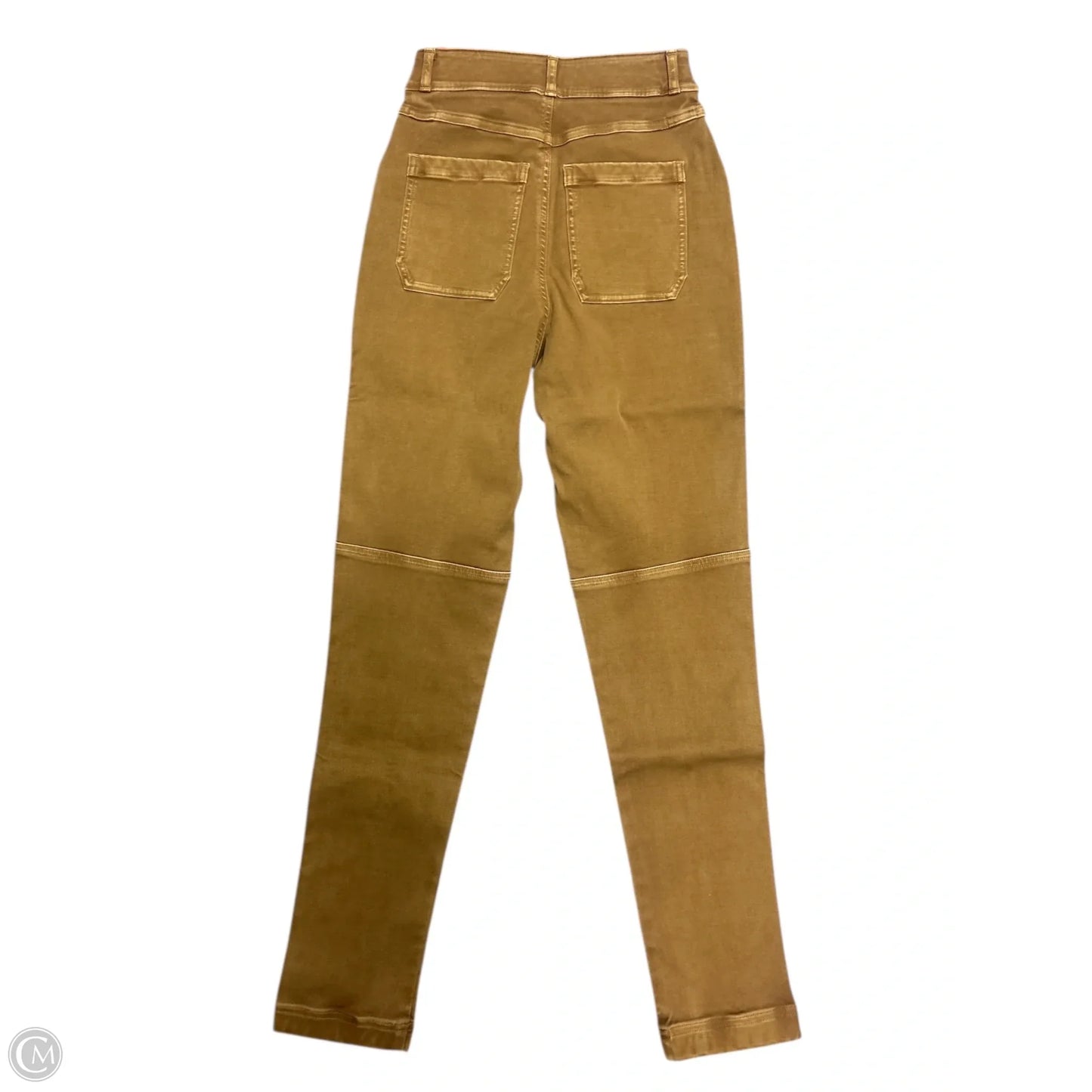 Jeans Straight By Spanx In Tan Denim, Size: Xs