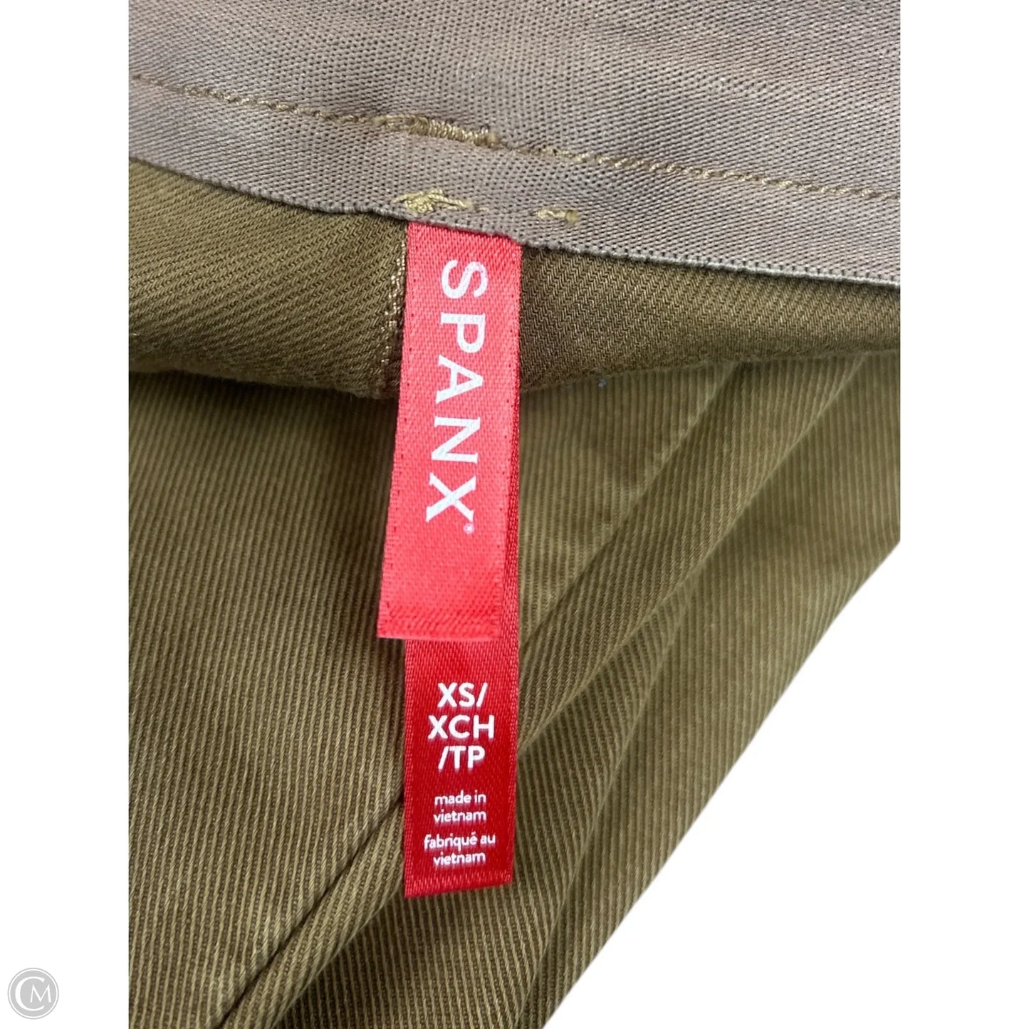 Jeans Straight By Spanx In Tan Denim, Size: Xs