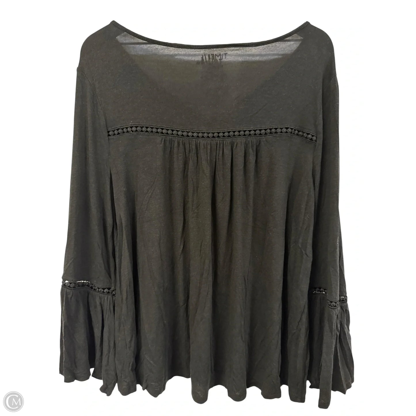 Top Long Sleeve By Time And Tru In Black, Size: L