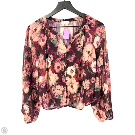 Top Long Sleeve By Lovestitch In Purple, Size: S