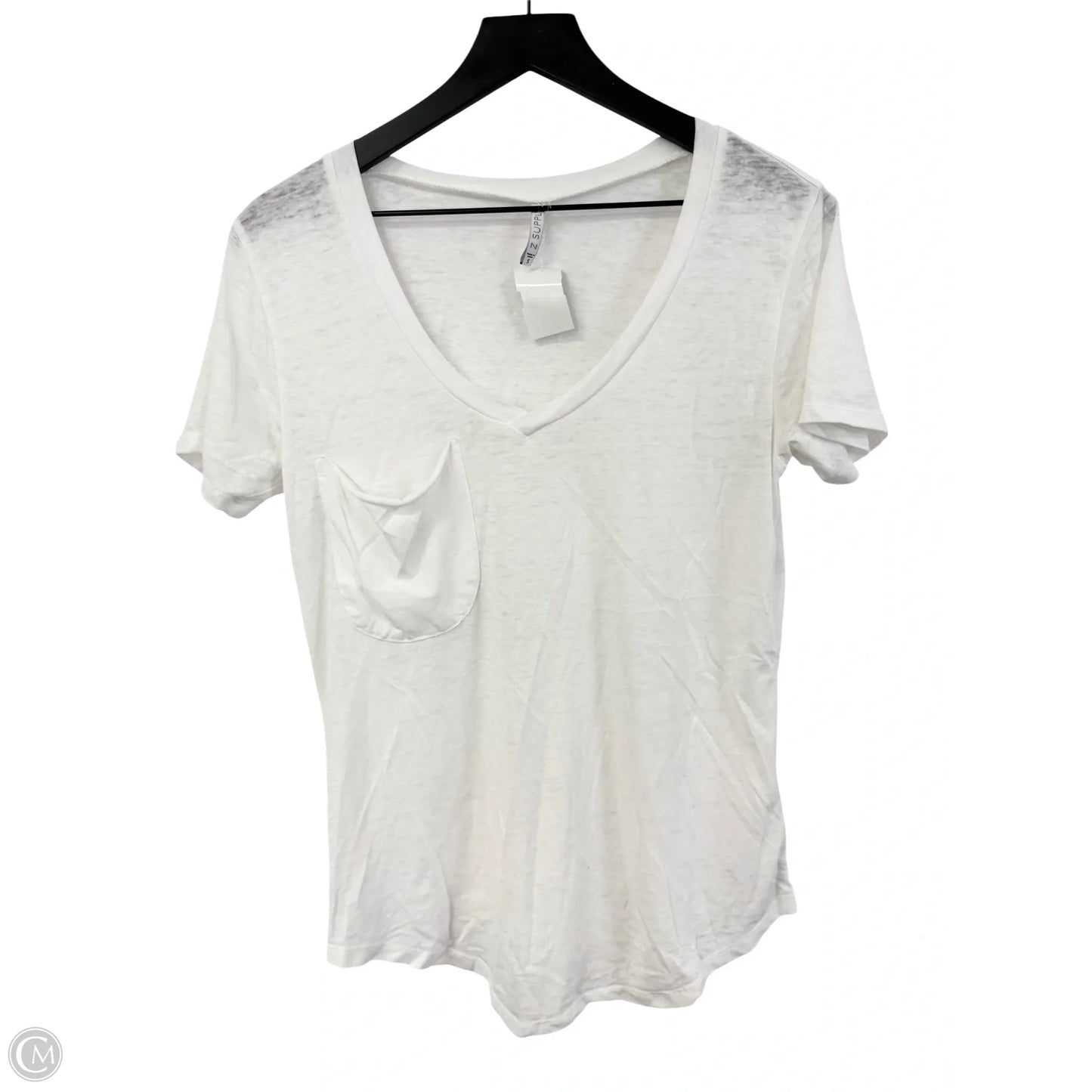 Top Short Sleeve Basic By Z Supply In White, Size: S