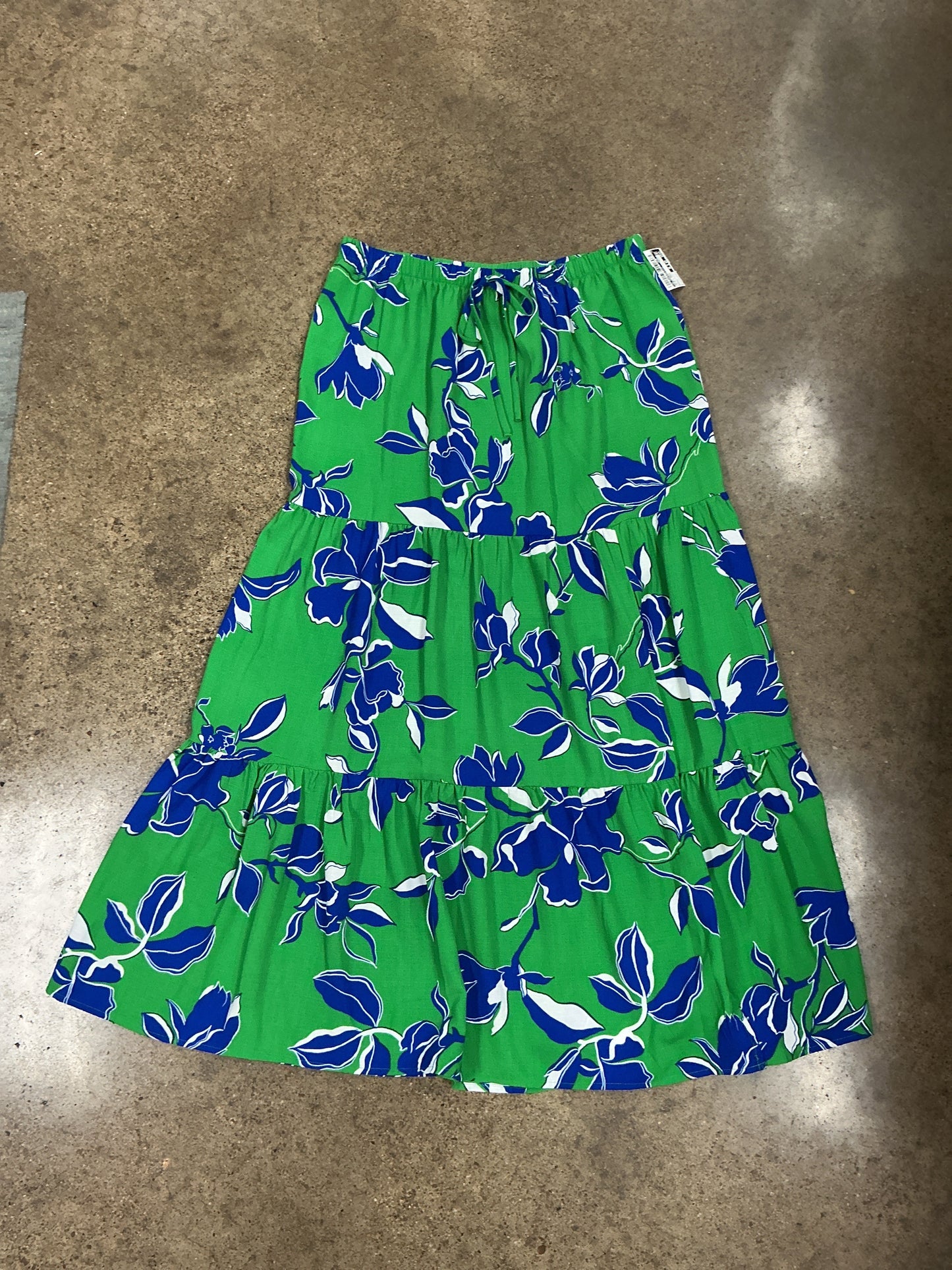 Skirt Maxi By In Sanfrancisco In Blue & Green, Size:L