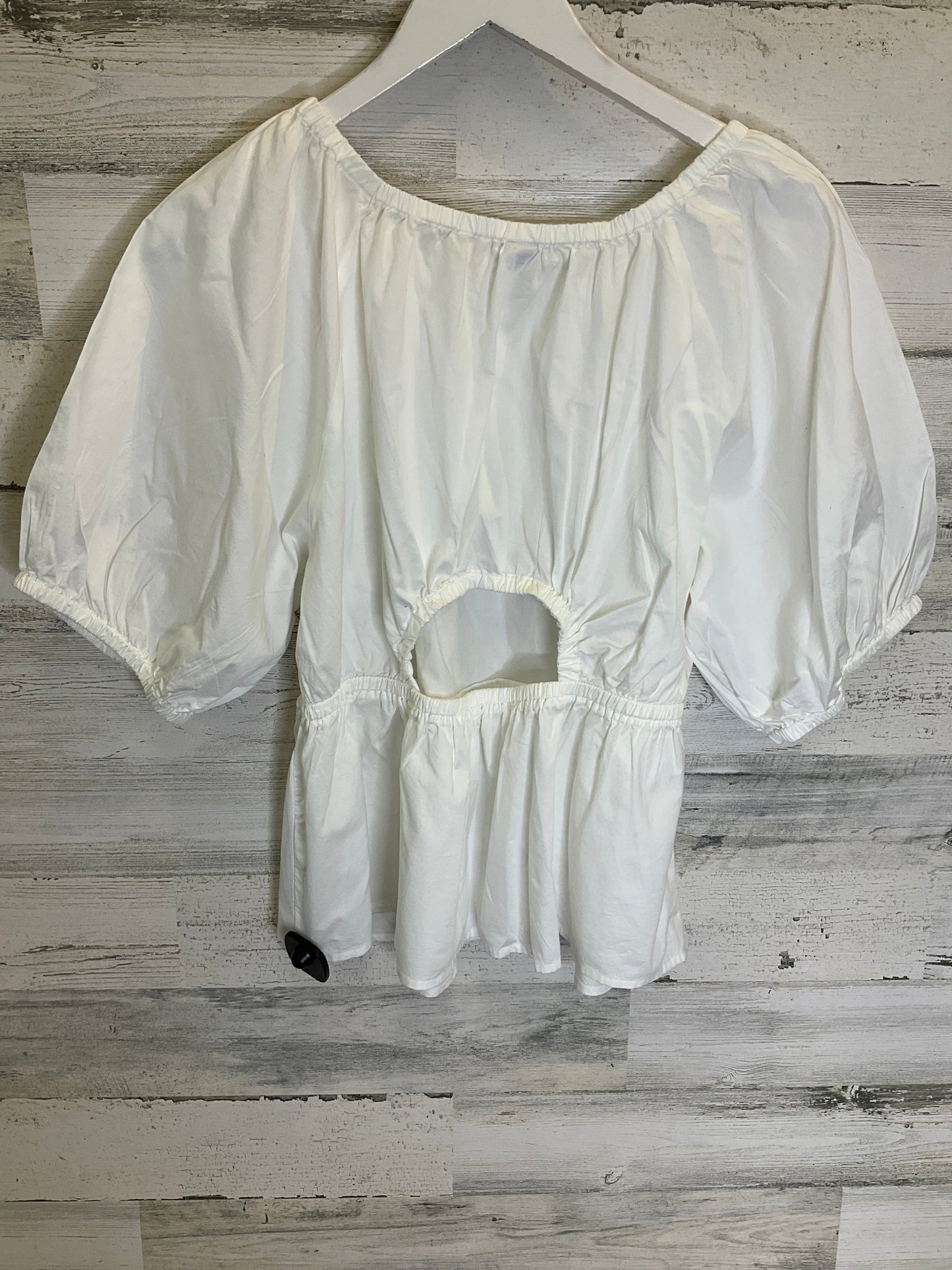 White Blouse Short Sleeve Old Navy, Size L