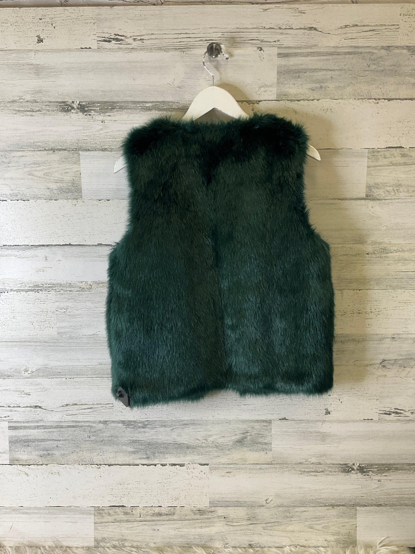 Vest Faux Fur & Sherpa By Topshop In Green, Size: S