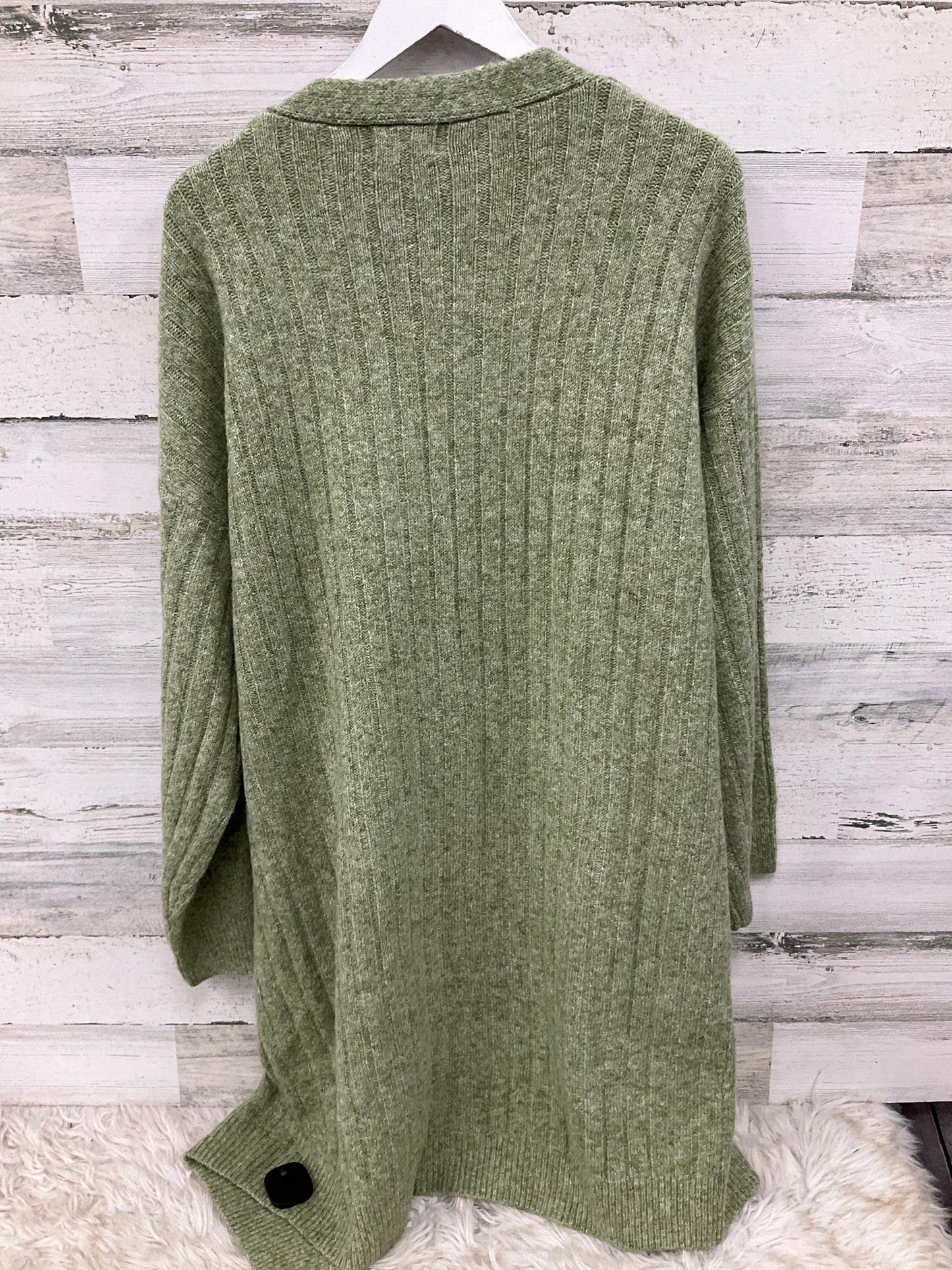 Sweater Cardigan By Clothes Mentor In Green, Size: 2x