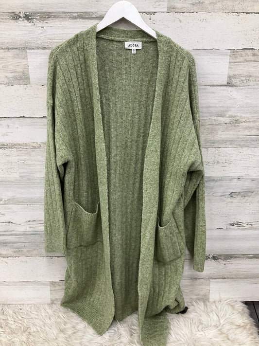 Sweater Cardigan By Clothes Mentor In Green, Size: 2x