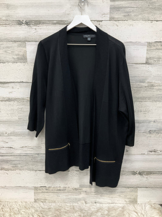 Cardigan By Joan Vass In Black, Size: 2x