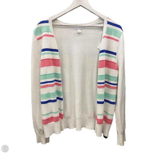 Sweater Cardigan By Charter Club In White, Size: L