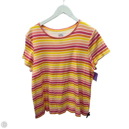 Top Short Sleeve By Croft And Barrow In Multi-colored, Size: Xxl