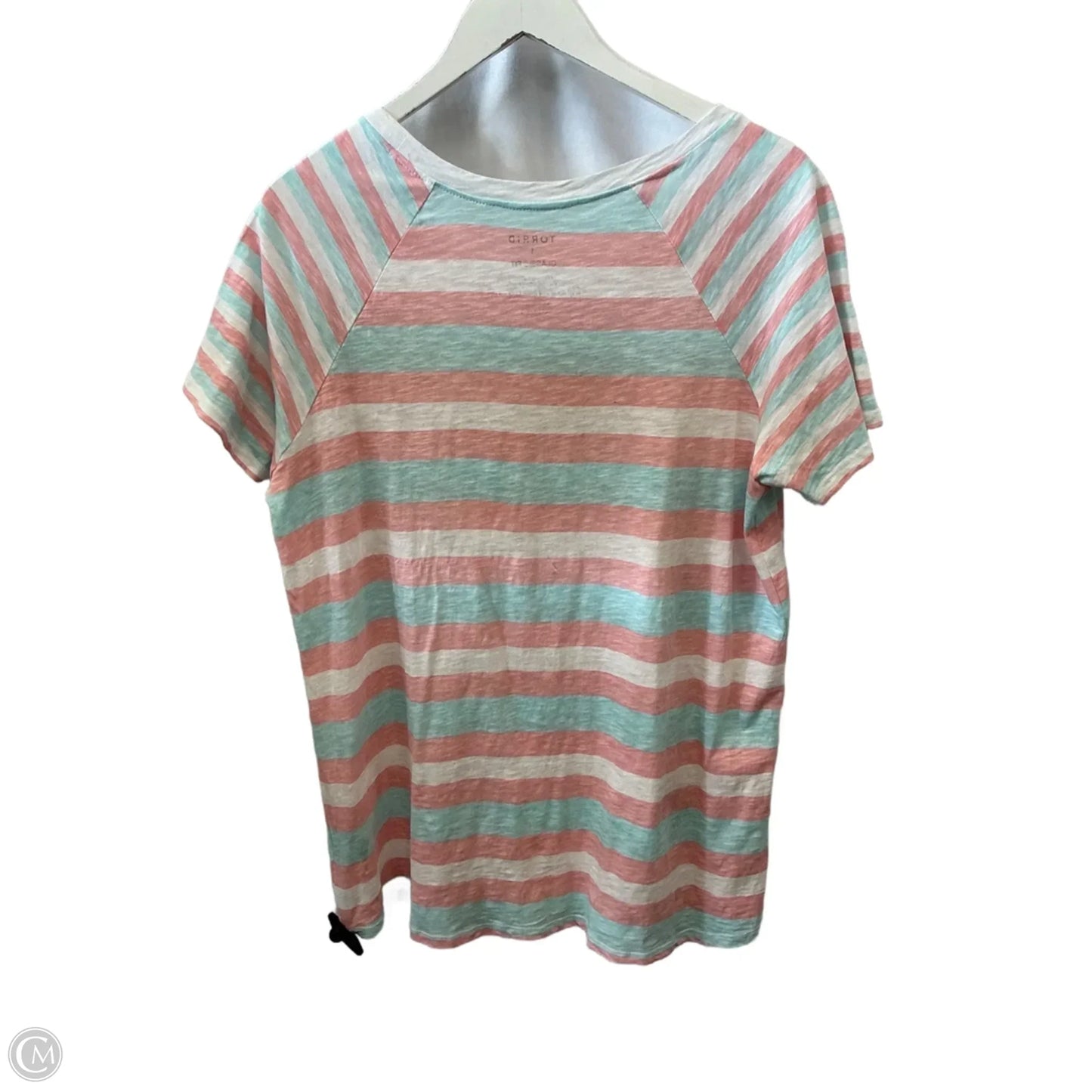 Top Short Sleeve By Torrid In Striped Pattern, Size: 1x